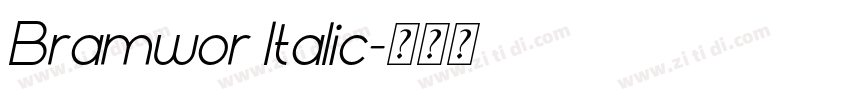 Bramwor Italic字体转换